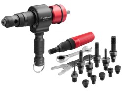 (obrázek pro) Nástavec nýtovací na vrtačku T-COMBO, sada pro matice M3-M12 i trh. nýty 2,4-6,4mm, CrMoV FORTUM