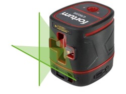 (obrázek pro) Laser zelený, liniový, křížový, samonivelační FORTUM