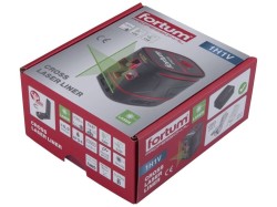 (obrázek pro) Laser zelený, liniový, křížový, samonivelační FORTUM