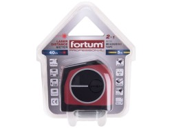 (obrázek pro) Metr laserový 40m v kombinaci s 5m svinovacím, laser : 0,129 - 40m FORTUM