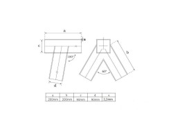(obrázek pro) Spojovací díl, rohový spoj pro hranol 90x90mm, zkosený JUST FUN (Barva: Zelená)