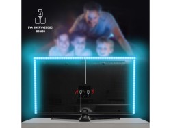 (obrázek pro) USB LED pásek 30LED RGB 2×50 cm, dálkové ovládání RETLUX RLS 102