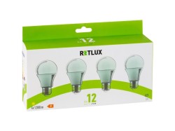 (obrázek pro) LED žárovka Classic eko sada 4x12W E27 A60 WW REL 33 RETLUX
