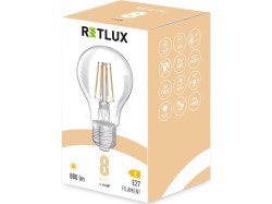 (obrázek pro) LED žárovka filament 8W E27 A60 WW RFL 402 RETLUX