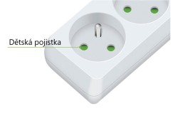 (obrázek pro) Prodlužovací přívod RPC 14, 5 m, 5 zásuvek, 3 x 1,0 mm² RETLUX