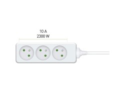 (obrázek pro) Prodlužovací přívod RPC 04, 5 m, 3 zásuvky, 3 x 1,0 mm² RETLUX