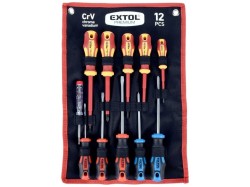 (obrázek pro) Šroubováky kombinovaná sada se zkoušečkou 11ks, CrV EXTOL PREMIUM