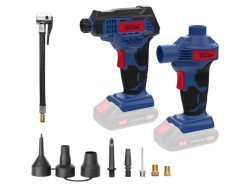 (obrázek pro) Sada akumulátorového kompresoru a vzduchové pumpy KLS 180-0, 11dílná GÜDE