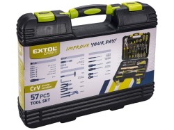 (obrázek pro) Sada nářadí 57ks, CrV, 1/4″ EXTOL CRAFT