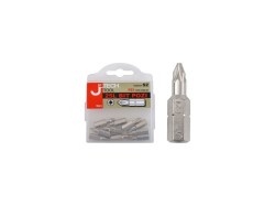 (obrázek pro) Hroty křížové PZ, sada 10ks, PZ 0x25mm, CrMoV, EXTOL PREMIUM