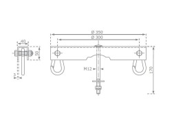(obrázek pro) Závěsný držák - uchycení na houpačky duo, 1 kus KAXL
