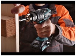 (obrázek pro) Vrtací šroubovák aku s příklepem, 18V Li-ion, 4 pólový motor, 2000mAh EXTOL INDUSTRIAL