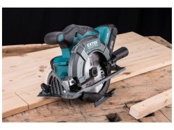 (obrázek pro) Pila kotoučová aku SHARE20V, 165mm, BRUSHLESS, 20V Li-ion, bez baterie a nabíječky EXTOL INDUSTRIAL