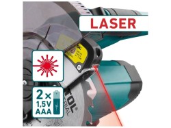 (obrázek pro) Pila pokosová 185mm aku s laserem SHARE20V, BRUSHLESS, 20V Li-ion, bez baterie a nabíječky EXTOL INDUSTRIAL