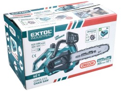 (obrázek pro) Pila řetězová, BRUSHLESS, 40V Li-ion, 2500mAh, 30cm EXTOL INDUSTRIAL