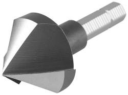 (obrázek pro) Záhlubník kuželový 90°, Ø 25mm, 3 břitá hlava, 1/4″ šestihranné uchycení, HSS, EXTOL PREMIUM