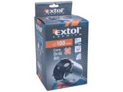 (obrázek pro) Korunkový vrták SDS PLUS do zdi, 100mm, délka stopky 100mm, EXTOL PREMIUM