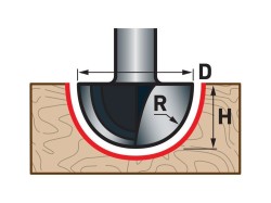 (obrázek pro) Fréza čelní oblá (vypouklá) do dřeva, R6,3xD12,7xH10, 8mm EXTOL PREMIUM