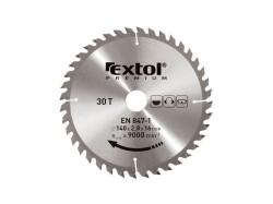 (obrázek pro) Kotouč pilový s SK plátky, 140x2,0x16mm, 30T, šířka SK plátků 2,8mm, EXTOL PREMIUM
