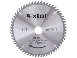 (obrázek pro) Kotouč pilový s SK plátky 210x2,2x30mm 60T EXTOL PREMIUM