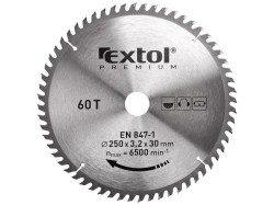 (obrázek pro) Kotouč pilový s SK plátky 250x3,2x30mm 60T EXTOL PREMIUM