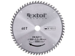 (obrázek pro) Kotouč pilový s SK plátky, 300x2,2x30mm, 60T, šířka SK plátků 3,2mm, EXTOL PREMIUM