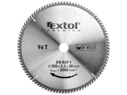 (obrázek pro) Kotouč pilový s SK plátky, 300x2,2x30mm, 96T, šířka SK plátků 3,2mm, EXTOL PREMIUM