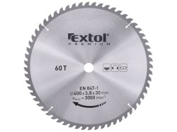(obrázek pro) Kotouč pilový s SK plátky, 400x2,8x30mm, 60T, šířka SK plátků 3,8mm, EXTOL PREMIUM