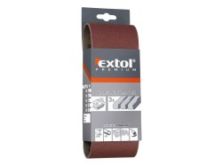 (obrázek pro) Plátno brusné nekonečný pás, bal. 3ks, P80, 75x533mm, EXTOL PREMIUM