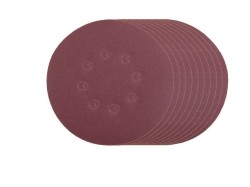 (obrázek pro) Papír brusný výsek, suchý zip, bal. 10ks, 150mm, P60, 8 otvorů v kružnici 65mm, EXTOL PREMIUM