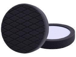(obrázek pro) Kotouč leštící pěnový, diamantový vzor, T10, černý, ⌀180x35mm, zapuštěný suchý zip ⌀150mm EXTOL PREMIUM