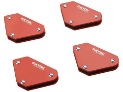 (obrázek pro) Magnet-úhelník svařovací mini, sada 4ks, 45°-90°-135°, nosnost do 4kg EXTOL PREMIUM