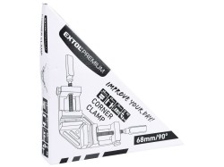 (obrázek pro) Svěrka rohová 90 stupňú, šířka čelistí 65mm, výška čelistí 25mm, max.rozevření čelistí 65mm, EXTOL PREMIUM