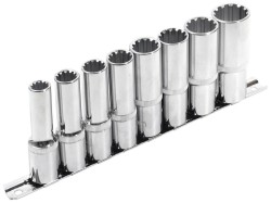 (obrázek pro) Klíče nástrčné prodloužené, 10-22mm, MULTILOCK, sada 8ks, 1/2″, CrV, EXTOL PREMIUM