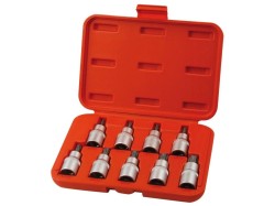 (obrázek pro) Hlavice zástrčné 1/2″, TORX T20-T60, sada 9ks, S2, EXTOL PREMIUM