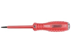 (obrázek pro) Zkoušečka napětí 110-250V, plochá (-), 160mm EXTOL PREMIUM