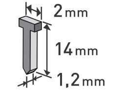 (obrázek pro) Hřebíky, balení 1000ks, 14mm, 2,0x0,52x1,2mm, EXTOL PREMIUM