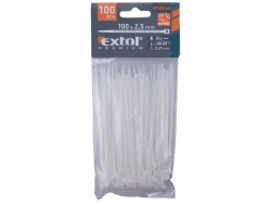 (obrázek pro) Pásky na vodiče, 2,5x100mm, 100ks, bílé, NYLON, EXTOL PREMIUM