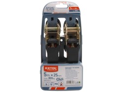 (obrázek pro) Pás upínací ráčnový s háky, 5m x 25mm, sada 2ks, max. 800kg EXTOL PREMIUM