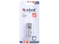 (obrázek pro) Rychlospojka vzduchová zásuvka s vnějším závitem, G-1/2″ EXTOL PREMIUM