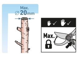 (obrázek pro) Nůžky zahradnické, 215mm, na stříhání větví do průměru 20mm, SK5, EXTOL PREMIUM