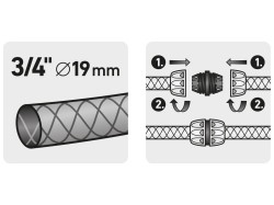(obrázek pro) Spojka na hadici, 3/4″, mosazná, EXTOL PREMIUM