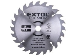 (obrázek pro) Kotouč pilový s SK plátky, 165x1,4x16mm, 24T EXTOL PREMIUM