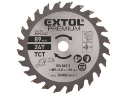 (obrázek pro) Kotouč pilový s SK plátky ∅89 x 1,0 x 10mm, 24T EXTOL PREMIUM