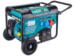 (obrázek pro) Elektrocentrála benzínová a plynová (LPG/NG), 17HP/8,2kW/10,2kVA (400V), 6,5kW (230V), elektrický start, dálkové ovládání, podvozek HERON