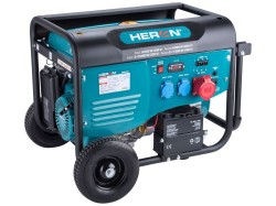 (obrázek pro) Elektrocentrála benzínová 13HP/6,0kW (400V), 2x2,2kW (230V), elektrický start, podvozek HERON