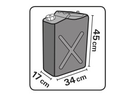 (obrázek pro) Kanystr ocelový na benzín, 20L HERON