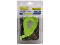 (obrázek pro) Pás upínací ráčnový s háky, 5m x 25mm, max. 500kg EXTOL CRAFT