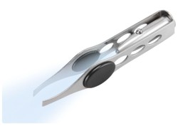 (obrázek pro) Pinzeta s LED světlem, délka 95mm, šířka čelistí 4mm, LED světlo, nerez, EXTOL CRAFT