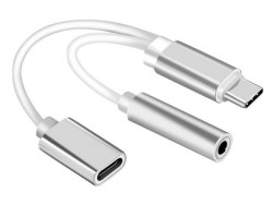 (obrázek pro) USB adaptér USB-C, jack 3,5mm, 13cm KAXL
